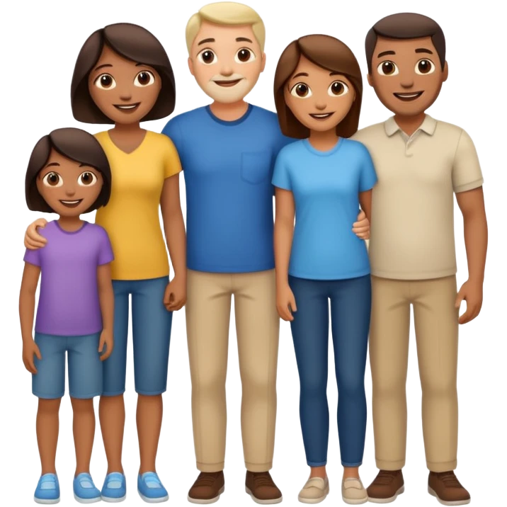 light full body family emoji