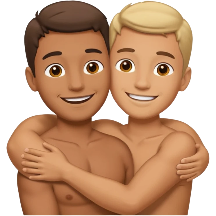 Gay couple hugging  emoji