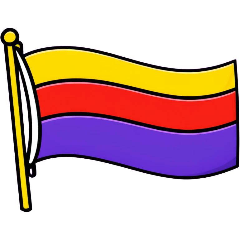 Flag with three horizontal bands - red, yellow, and violet emoji