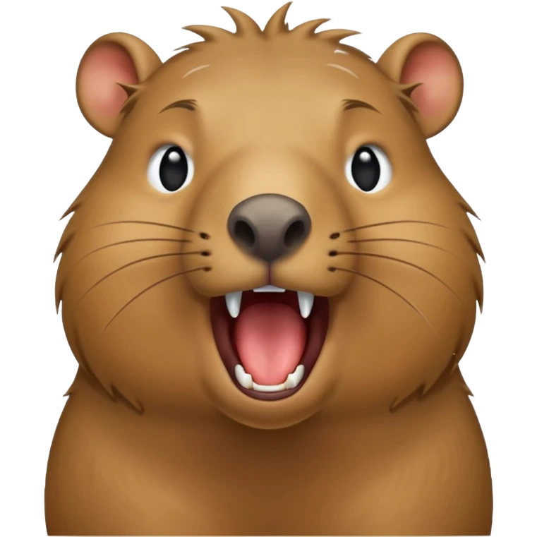 capybara is screaming emoji