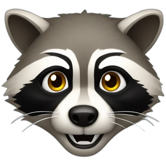 very angry raccoon emoji