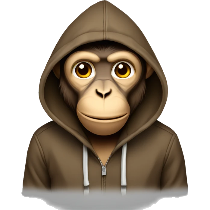 Monkey wearing hoodie emoji