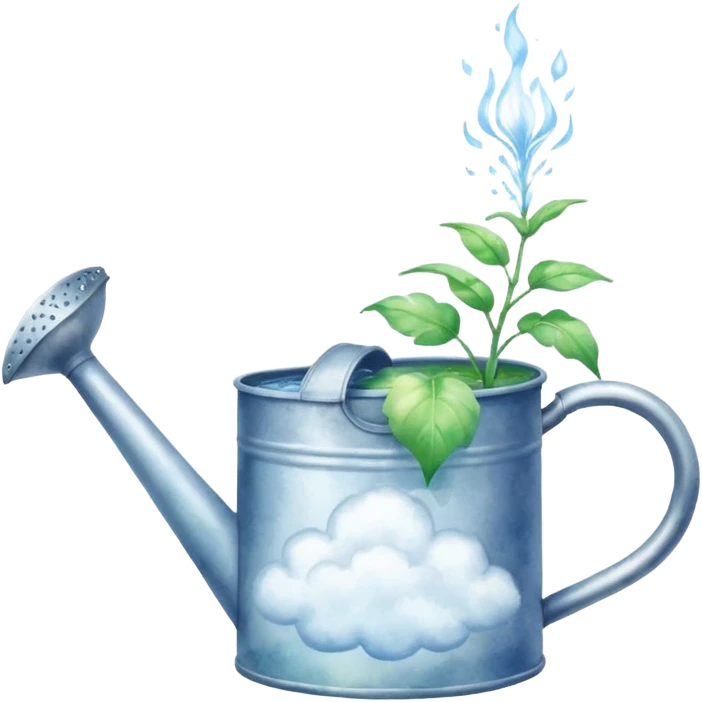 Cloud + watering can,Sky Gardener. emoji