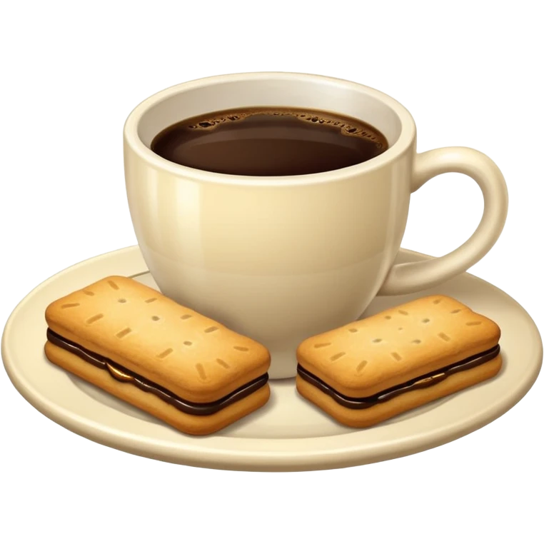 Coffee and biscuits  emoji