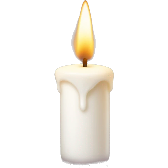 Christmas white  candle heart emoji