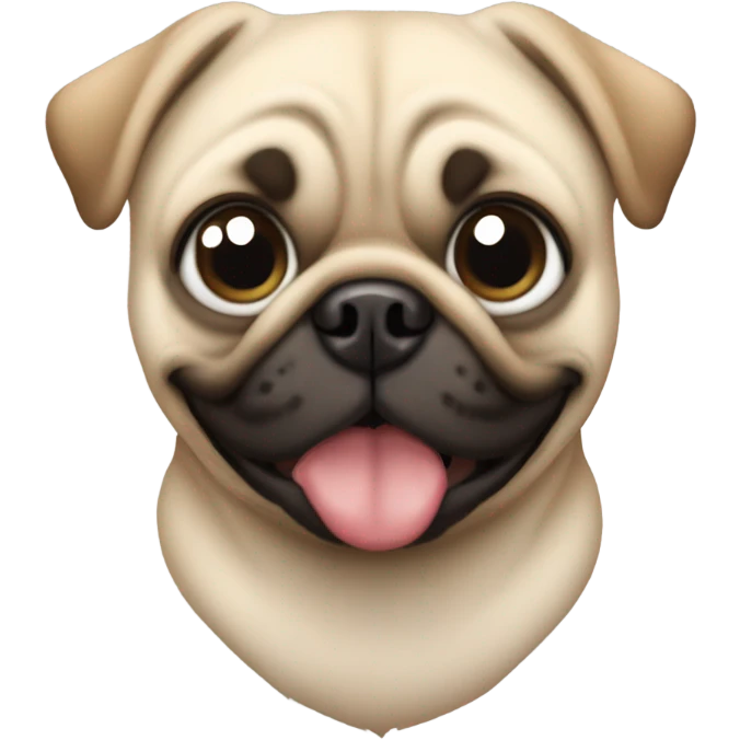 Pug with Down syndrome  emoji