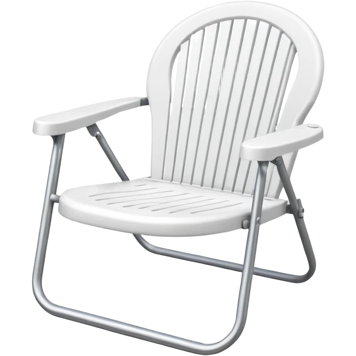all white round plastic lawn chair emoji