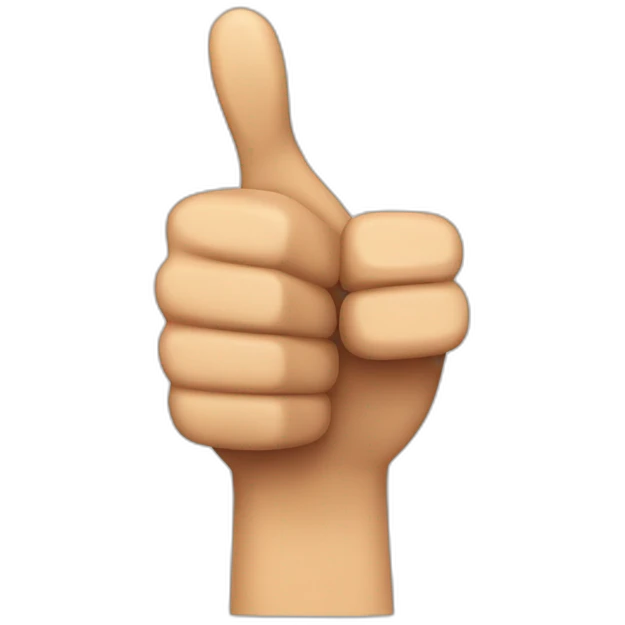 Thumbs up for gen z emoji