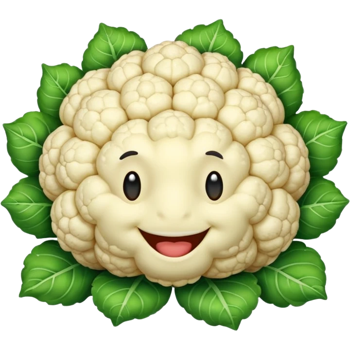 bright and cheerful cauliflower emoji emoji