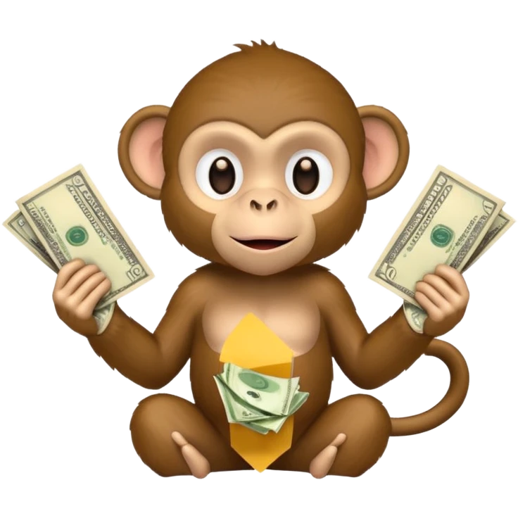 monkey holding money emoji