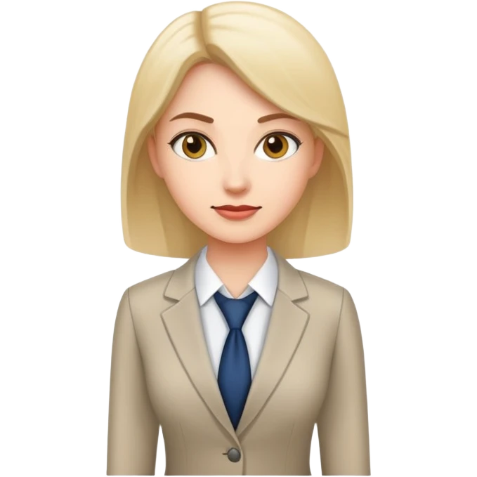 female HR manager in business attire emoji