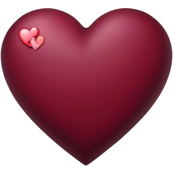 Corazón de color Burgundy vino emoji