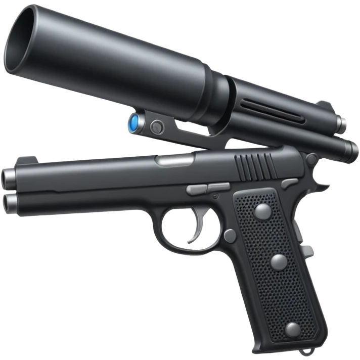 Gun with silencer  emoji