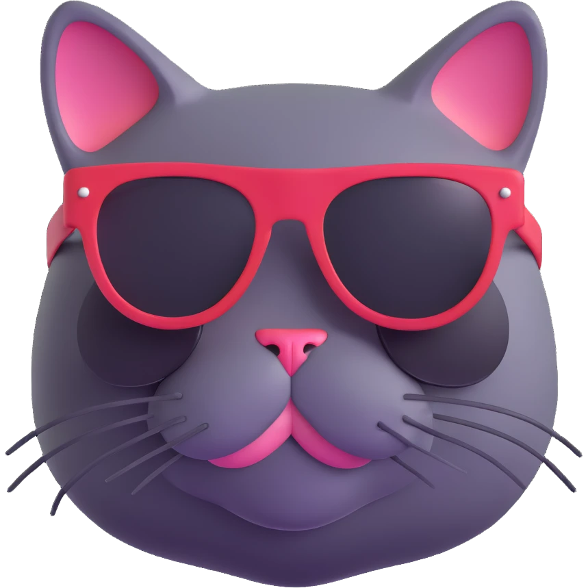 cat wearing sunglasses emoji