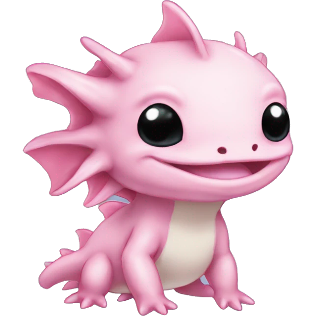 aesthetic pink cute axolotl stitch chibi pokemon emoji