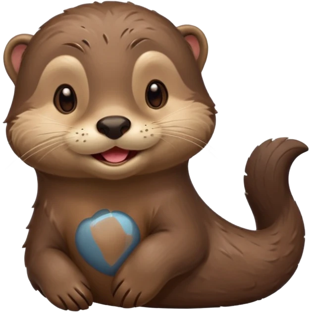 a flirty otter winking emoji