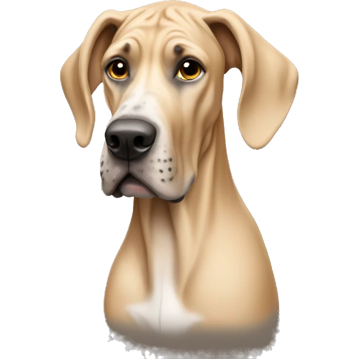 Tan great dane dog emoji