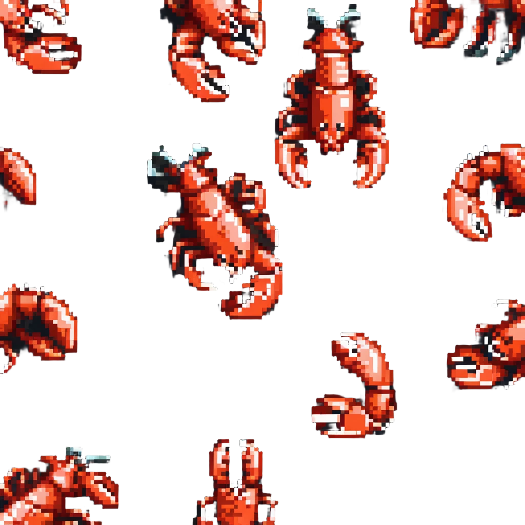 detailed lobster with raised claws emoji