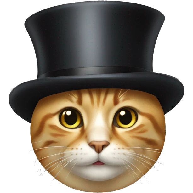 Cat on/in top hat emoji
