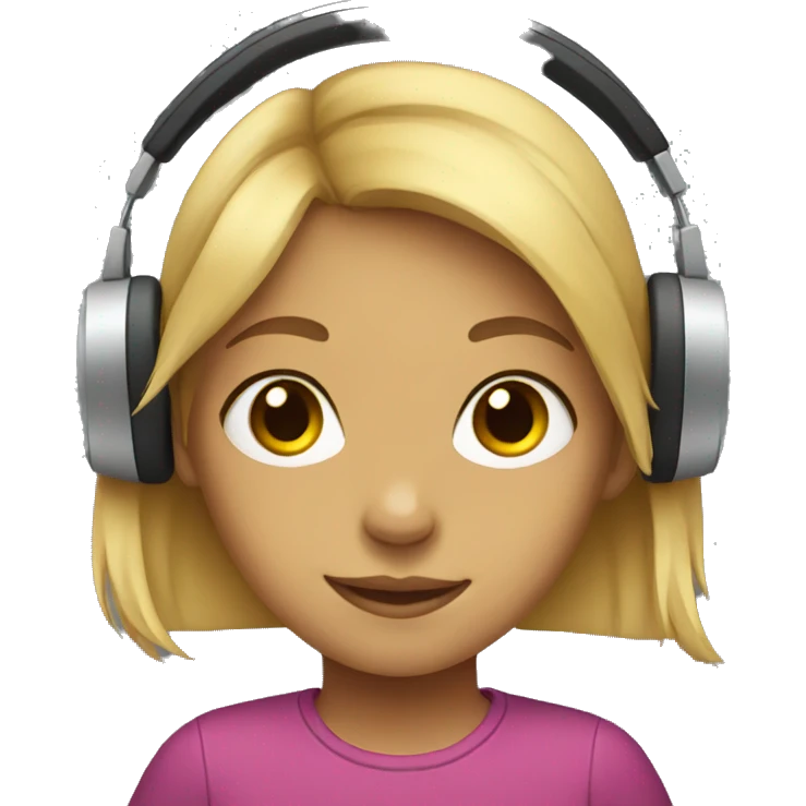 girl with headphones emoji