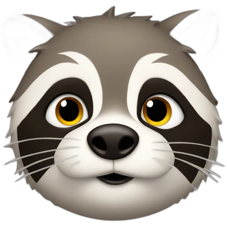 Racoon fat emoji