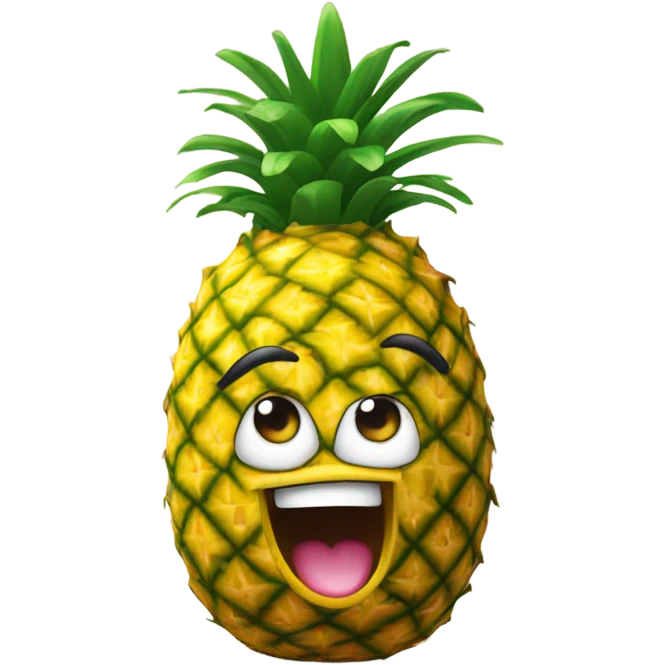 Upside down pineapple girl emoji