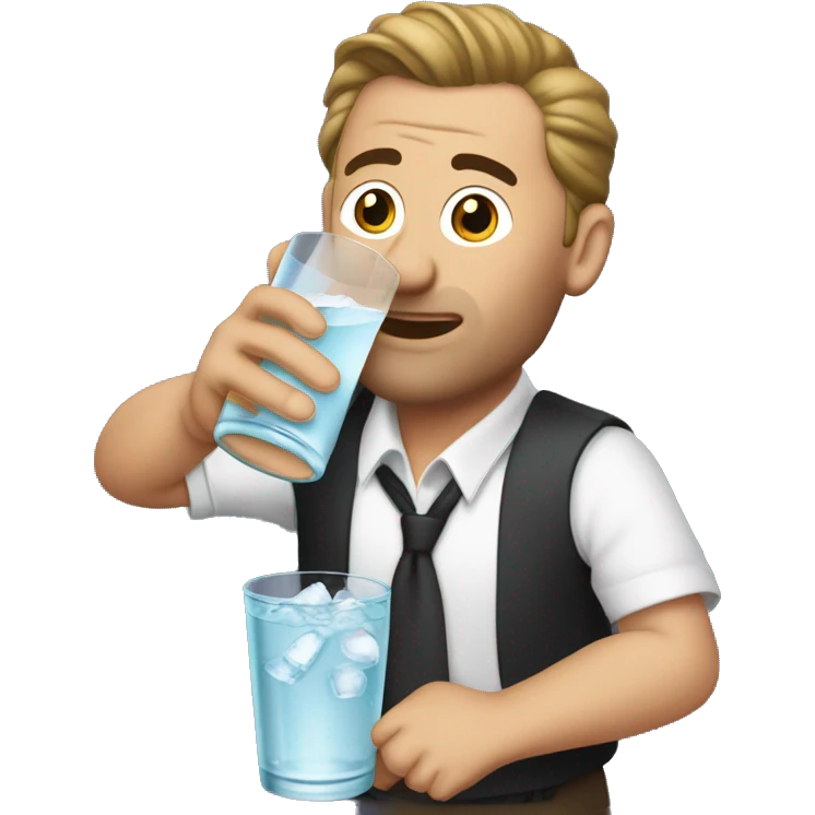 Michael McMahon drinking vodka seltzer emoji