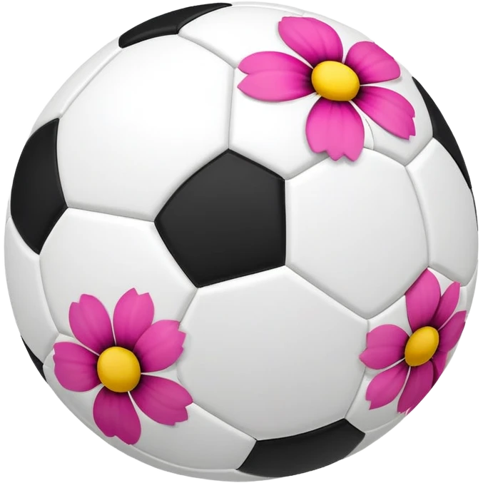 Soccer flower emoji