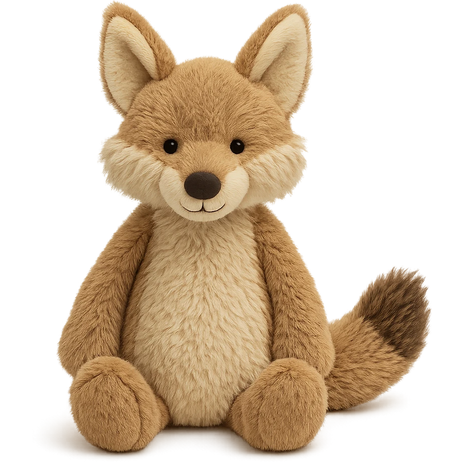 coyote jellycat stuffed plush emoji