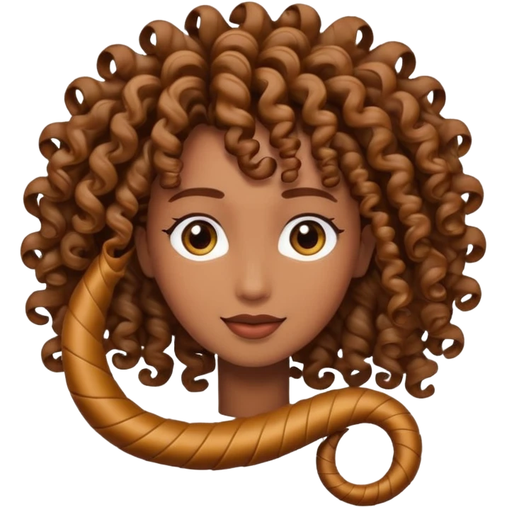 curly hair strand shaped like a spiral emoji