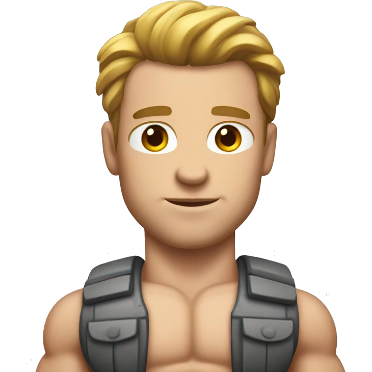 Muscular white man with big pectorals  emoji