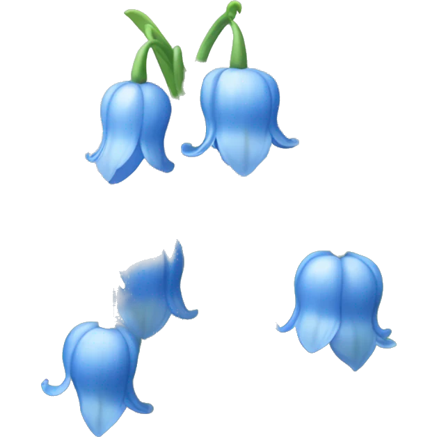 Blue Lilly of the valley emoji