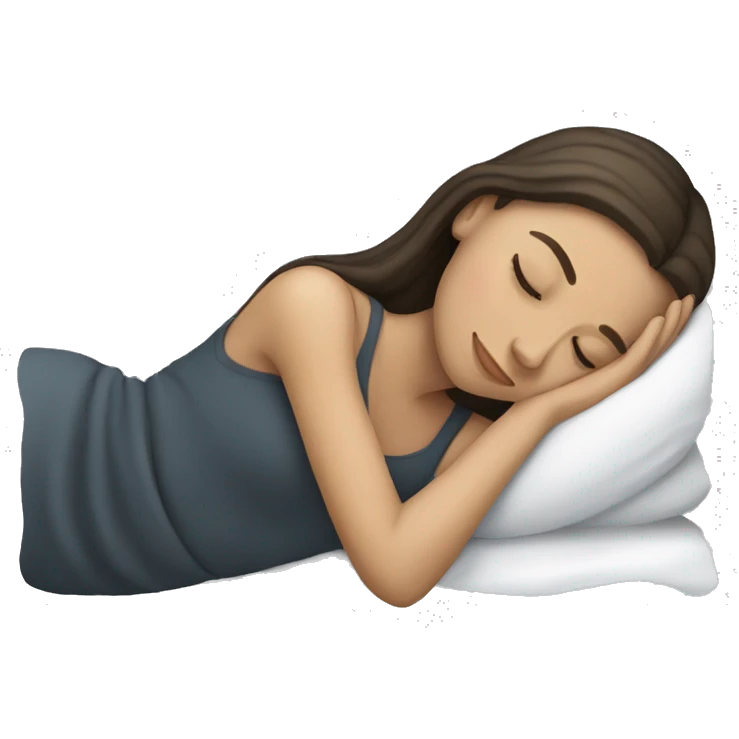 White Brunette girl sleeping emoji