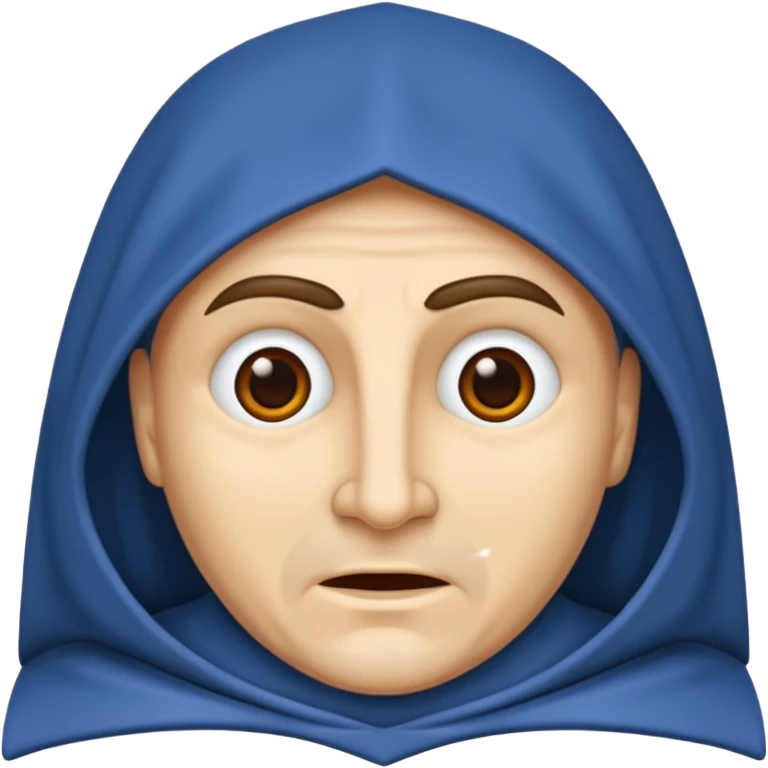 visage d'un pretre chauve catholique du moyen age emoji