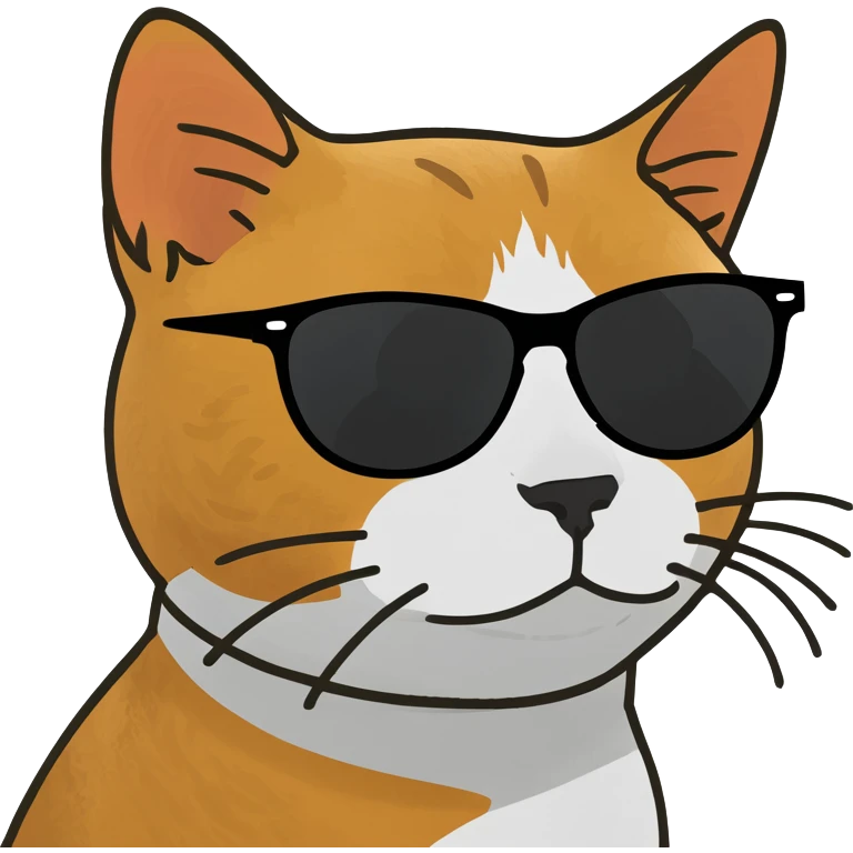 Cat with sunglasses emoji
