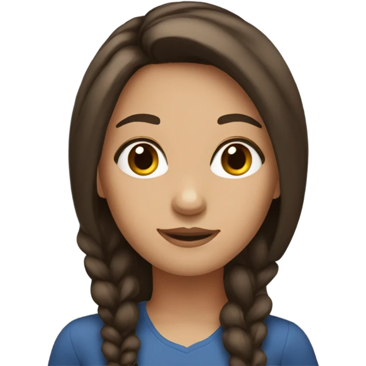 brunette hair girl emoji