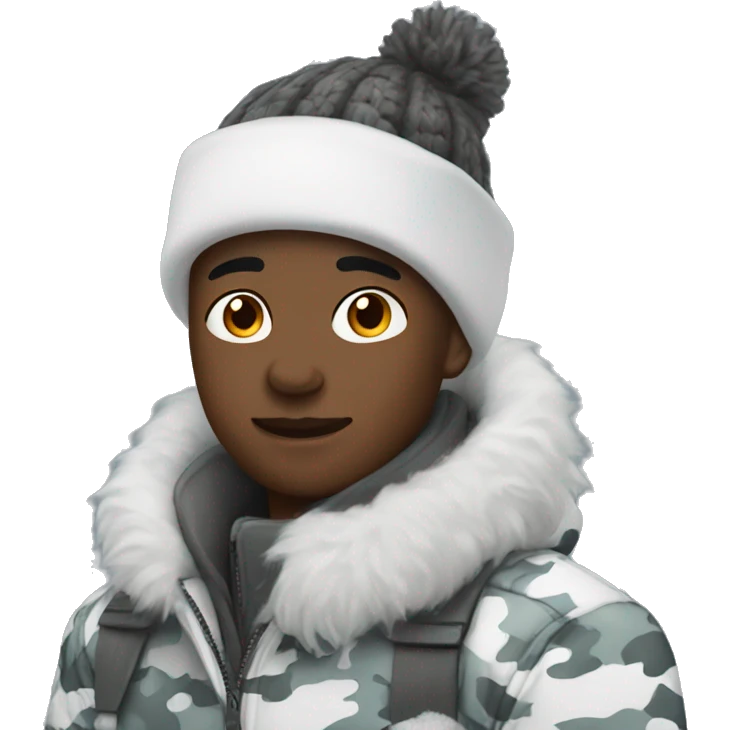 snowy camouflage winter vibes emoji