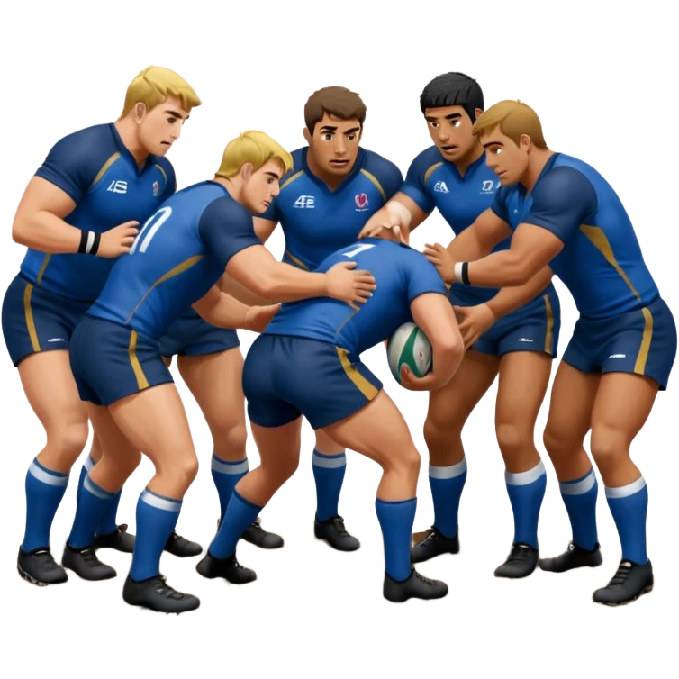a rugby scrum emoji
