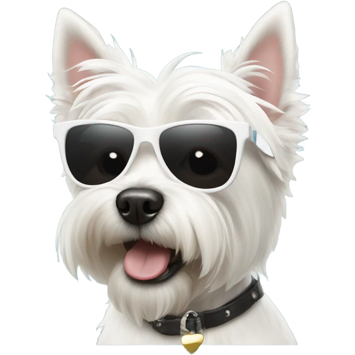 Westie in sunglasses emoji