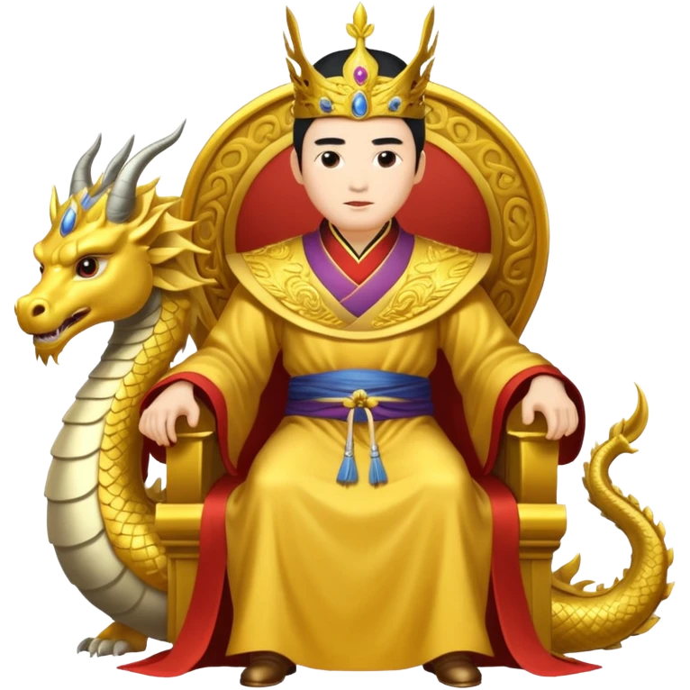 Emperor Wu Zetian sitting on the Dragon throne emoji