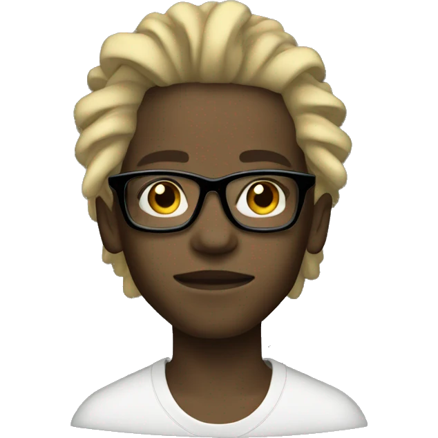 young thug with glasses and blonde dread emoji