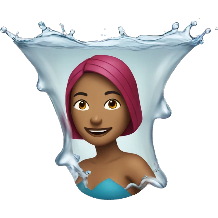 Lady swimming in wine emoji
