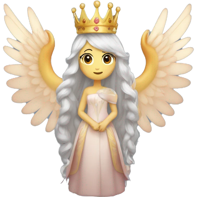 a emoji for a discord owner named FL4V with wings and a crown on the letter F and the server hennway emoji