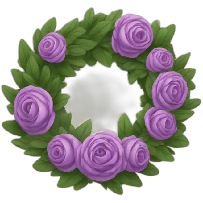 oval funeral wreath emoji