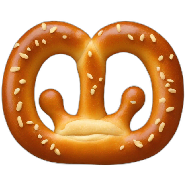 Pretzel in shape of a crown emoji