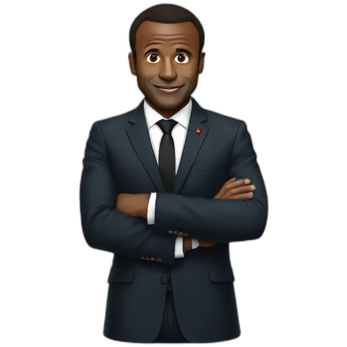 Black Emmanuel macron emoji
