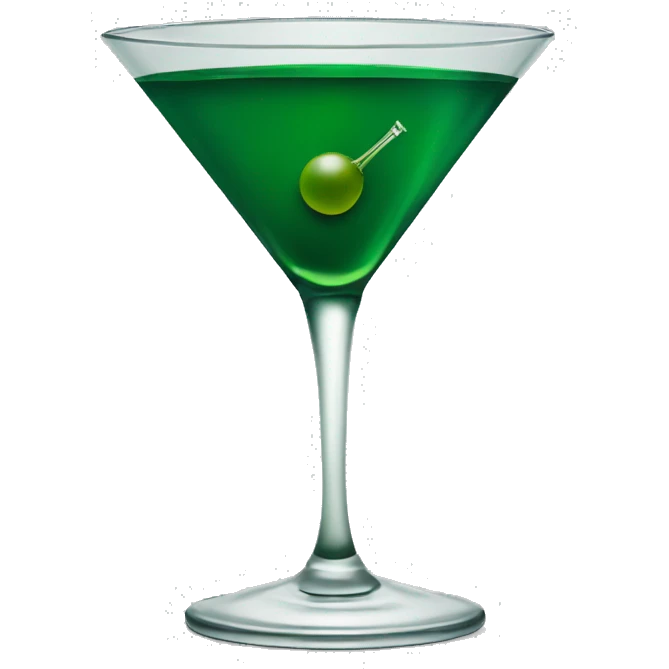 Dark green martini emoji