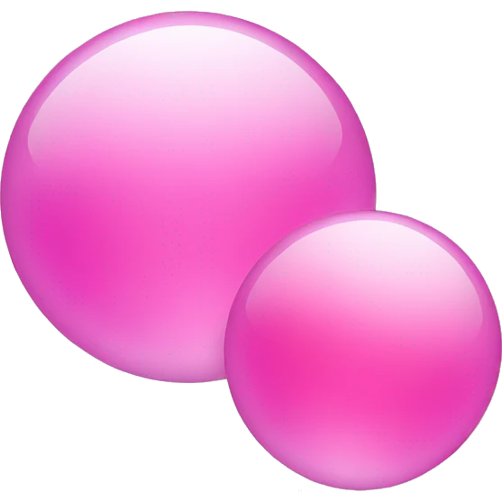 Three pink bubbles emoji