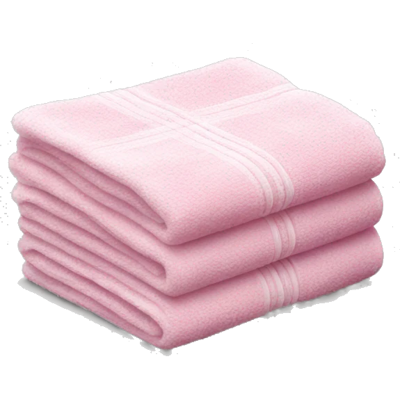 white pink towels  emoji