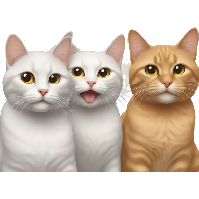 four cats looking really cool emoji